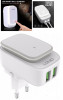 Сетевое зарядное устройство LDNIO 2205 2,4A 2USB PORTS (белый), сенсорный регулируемый ночник